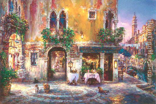 Evening in Venice painting - Cao Yong Evening in Venice art painting